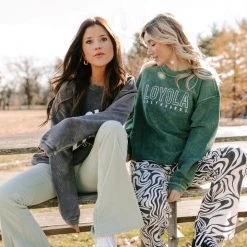 BRIGHTSIDE The Label Loyola Greyhounds Corded Crew