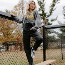 BRIGHTSIDE The Label Towson Varsity Cropped Crew CLOTHING