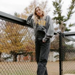 BRIGHTSIDE The Label Towson Varsity Cropped Crew CLOTHING