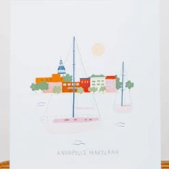 Meghan Mckee Annapolis Sailboat Print - 8x10
