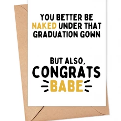 R Is For Robo GIFT Naked Graduation Card