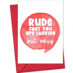 R Is For Robo Rude But Okay Going Away Card