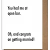 Pretty Alright Goods GIFT Open Bar Wedding Card