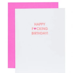 Chez Gagne Happy Fucking Birthday Heart Card