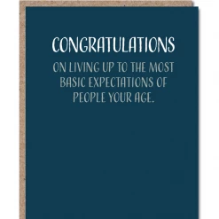 Modern Wit Basic Expectations Birthday Card