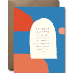 Black Lab Studio Wedding Registry Bullshit Greeting Card GIFT