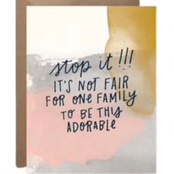 Black Lab Studio Adorable Family Baby Greeting Card