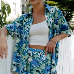 Bailey Rose Flipside Floral Button Down Shirt