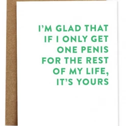 Rhubarb Paper Co. GIFT One Penis Greeting Card