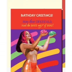 Offensive Delightful Healing Crystals Greeting Card