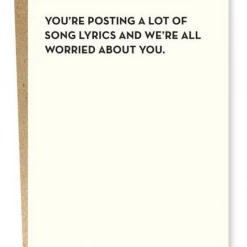 Sapling Press GIFT Song Lyrics Greeting Card