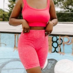 Nikibiki Stay True Vintage Wash Ribbed Bike Short