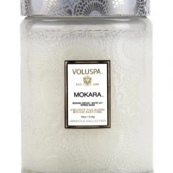 RESTOCKED Voluspa Large Embossed Glass Jar - Mokara