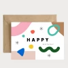 Spaghetti & Meatballs Happy Birthday Abstract Card