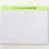 Chez Gagne GIFT Make It Rain Weekly Planner Notepad