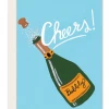 Slightly Stationery WEDDING CAPSULE Champagne Cheers Greeting Card