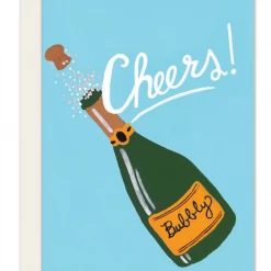 Slightly Stationery WEDDING CAPSULE Champagne Cheers Greeting Card