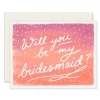 Slightly Stationery Bridesmaid Ombre Card WEDDING CAPSULE