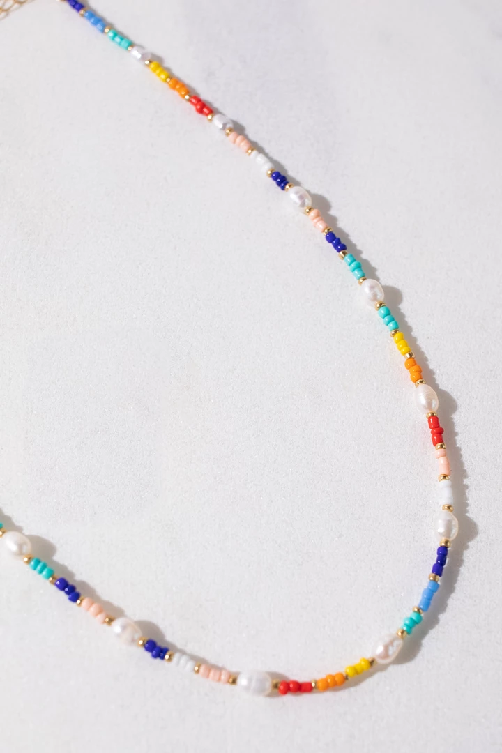 Brightside ACCESSORIES Aubrey Beaded Pearl Necklace 3 Brightside ACCESSORIES Aubrey Beaded Pearl Necklace