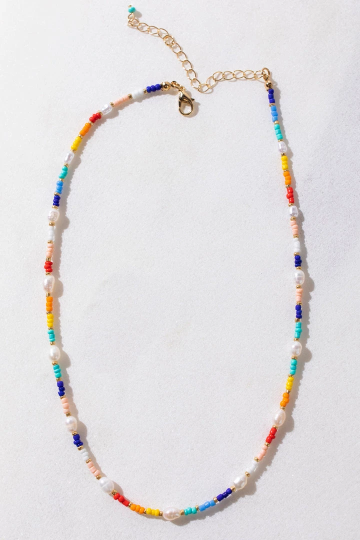 Brightside ACCESSORIES Aubrey Beaded Pearl Necklace 2 Brightside ACCESSORIES Aubrey Beaded Pearl Necklace