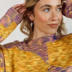 Merveille Jules Check Drop Earrings