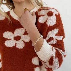 Girly Tamara Beaded Flower Bracelet ACCESSORIES