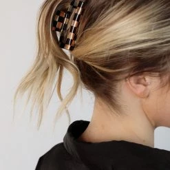 LA 3 Accessories Kinsley Checkered Hair Clip