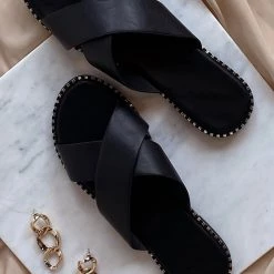 CCOCCI Micah Silver Trim Detail Sandal CLOTHING