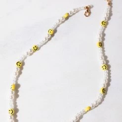 Brightside Kayla Smiley Pearl Necklace