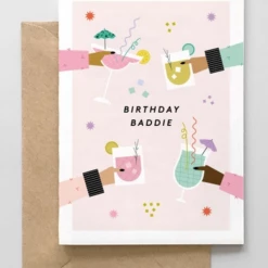 Spaghetti & Meatballs GIFT Birthday Baddie Greeting Card