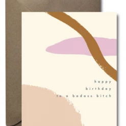 Black Lab Studio GIFT Badass Bitch Birthday Card