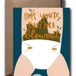 Black Lab Studio Blowout Baby Greeting Card GIFT