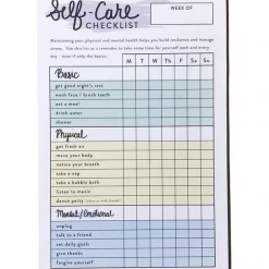 Steel Petal Press GIFT Self Care Checklist Tracker Notepad