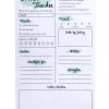 Steel Petal Press Mint Daily Self Care Tracker Notepad GIFT