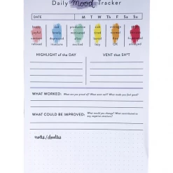 Steel Petal Press Rainbow Mood Self Care Tracker Notepad GIFT