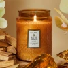 RESTOCKED Voluspa Large Embossed Glass Jar - Baltic Amber