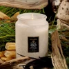 RESTOCKED Voluspa Large Embossed Glass Jar - Santal Vanille