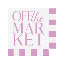 Slant Collections Off The Market Fringe Beverage Napkins WEDDING CAPSULE