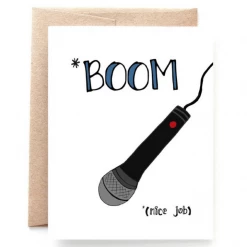 Yellow Daisy Paper Co. Drop The Mic Retirement Card GIFT