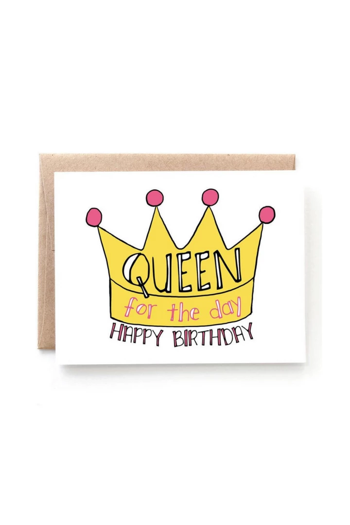 Yellow Daisy Paper Co. Birthday Queen, Happy Birthday Card GIFT 1 Yellow Daisy Paper Co. Birthday Queen, Happy Birthday Card GIFT